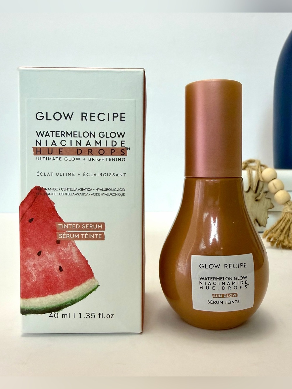 Glow Recipe Watermelon Glow Niacinamide Hue Drops Tinted Serum Sun Glow 1.35oz